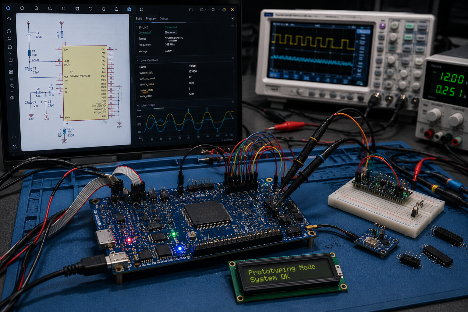 Prototype validation setup for electronics development